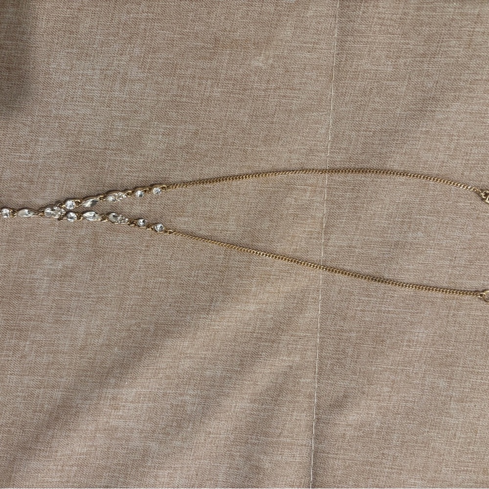 Givenchy Gold Necklace with Crystal Accents